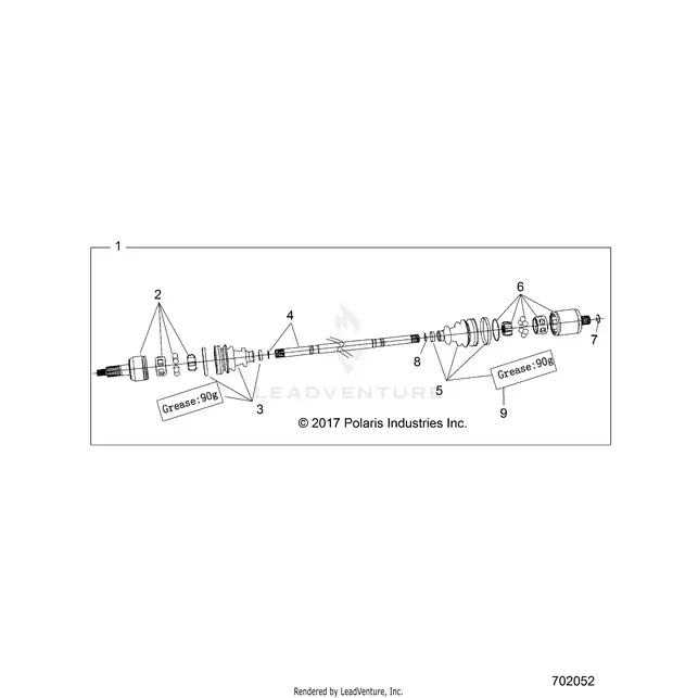Drive Train: Rear Half Shaft - 2025 Polaris Rzr 900 Trail Ultimate 1