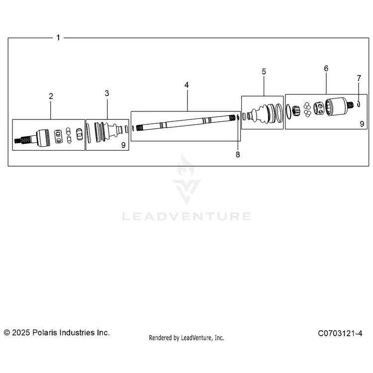 Drive Train: Rear Half Shaft - 2026 Polaris General 1000 Sport 1