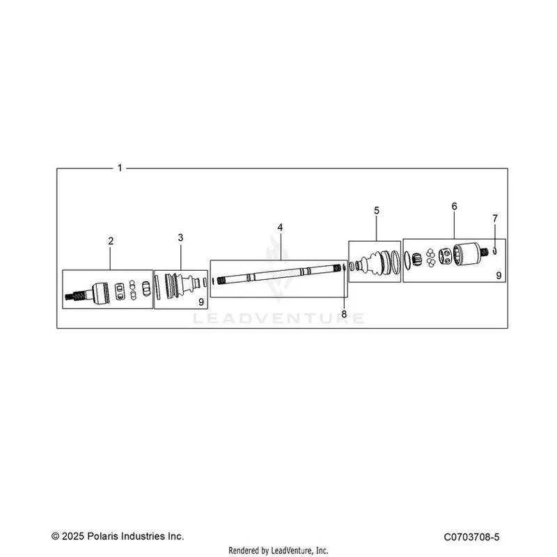 Drive Train: Rear Half Shaft - 2026 Polaris General Xp 4 1000 Sport 1