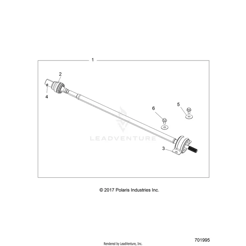Drive Train: Rear Prop Shaft - 2019 Polaris General 1000 Eps 1