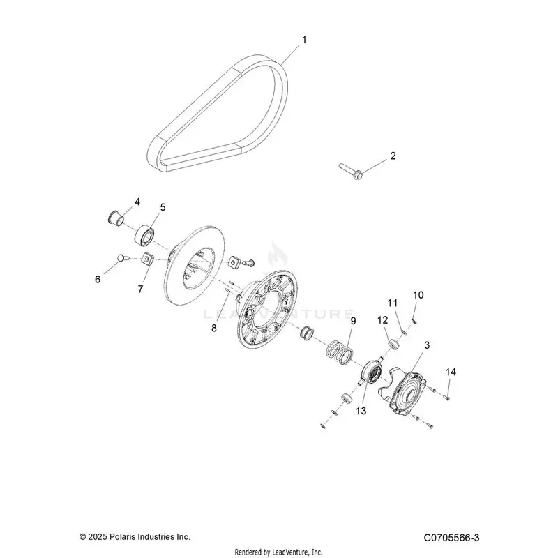 Drive Train: Secondary Clutch - 2026 Polaris General Xp 4 1000 Premium 1