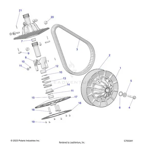 Drive Train: Secondary Clutch - 2026 Polaris Rzr Xp 4 1000 Ultimate 1