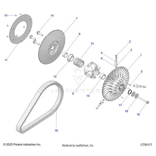 Drive Train: Secondary Clutch/Belt - 2026 Polaris Rzr Pro R Race 1