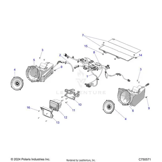 Electrical: Audio Pmx Stereo - 2024 Polaris Rzr Xp 4 1000 Premium 1
