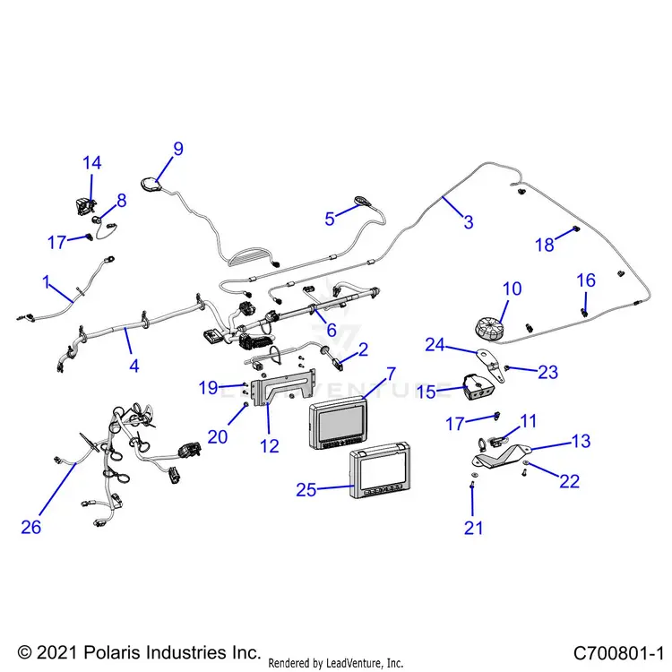 Electrical: Audio Ride Command - 2022 Polaris General 1000 Deluxe Ride Command 1