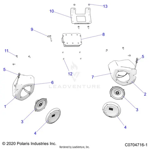 Electrical: Audio Speakers Ride Command - 2023 Polaris Rzr 900 Trail 1