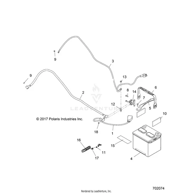 Electrical: Battery - 2018 Polaris Rzr 4 900 1