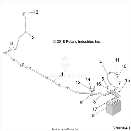 Electrical: Battery - 2018 Polaris Rzr Rs1 1