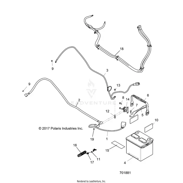 Electrical: Battery - 2018 Polaris Rzr S 1000 Eps 1