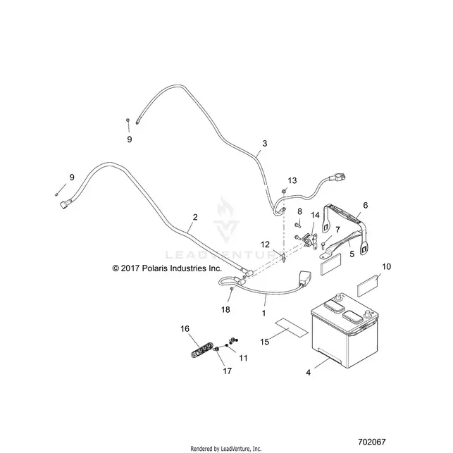 Electrical: Battery - 2019 Polaris Rzr S 900 1