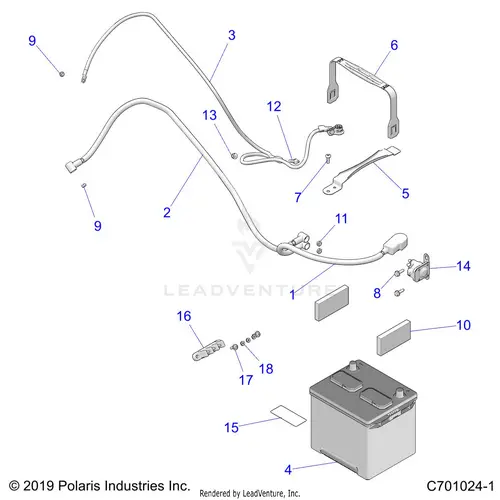 Electrical: Battery - 2020 Polaris Rzr S 4 1000 1