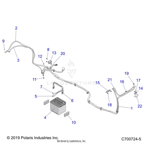 Electrical: Battery - 2021 Polaris Rzr Turbo S 1