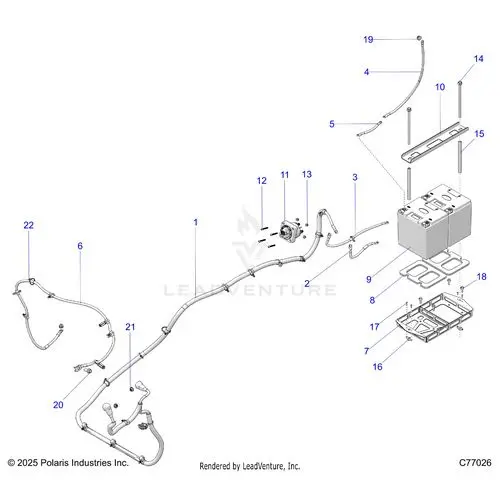 Electrical: Battery And Cables - 2025 Polaris Rzr Pro R Race 1