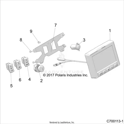 Electrical: Dash Instruments And Controls (2) - 2018 Polaris Rzr Xp 4 Turbo 1