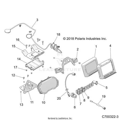 Electrical: Dash Instruments And Controls (2) - 2019 Polaris Rzr Xp Turbo 1
