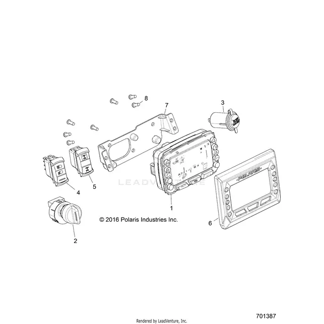 Electrical: Dash Instruments And Controls - 2017 Polaris Rzr Xp 4 Turbo 1