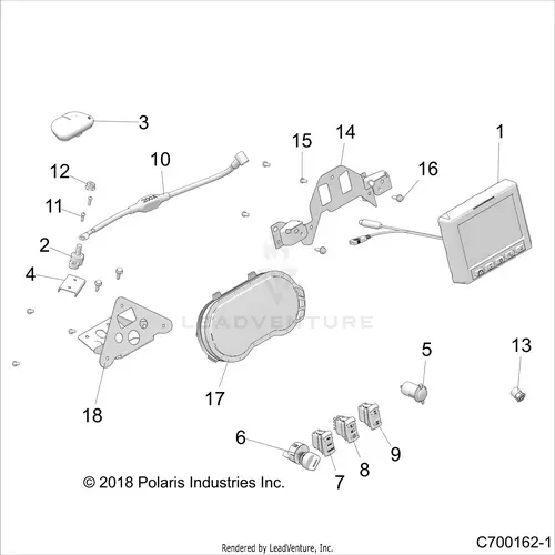 Electrical: Dash Instruments And Controls - 2018 Polaris Rzr Xp Turbo S 1