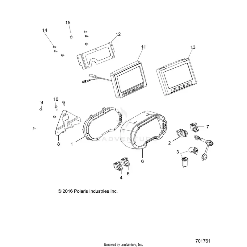 Electrical: Dash Instruments And Controls - 2019 Polaris General 1000 4 Eps Ride Command 1