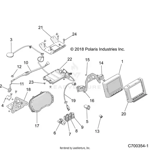 Electrical: Dash Instruments And Controls - 2019 Polaris Rzr Xp 4 Turbo S 1