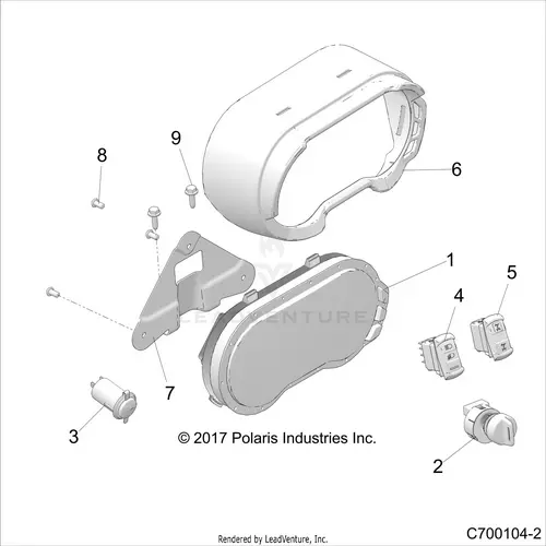 Electrical: Dash Instruments And Controls - 2020 Polaris Rzr Rs1 1
