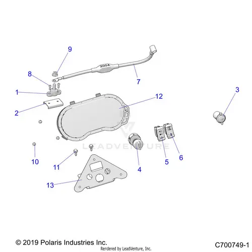 Electrical: Dash Instruments And Controls - 2020 Polaris Rzr Turbo S Velocity 1