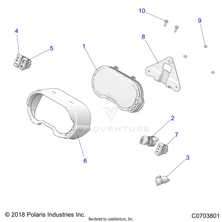 Electrical: Dash Instruments And Controls - 2021 Polaris General 1000 Premium Eps 1