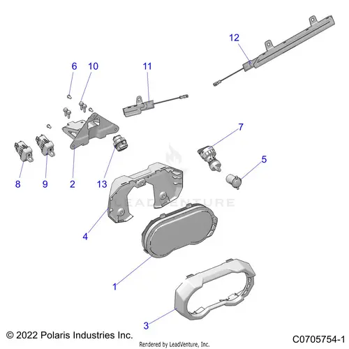 Electrical: Dash Instruments And Controls - 2021 Polaris Rzr Pro Xp 4 Premium Ca 1