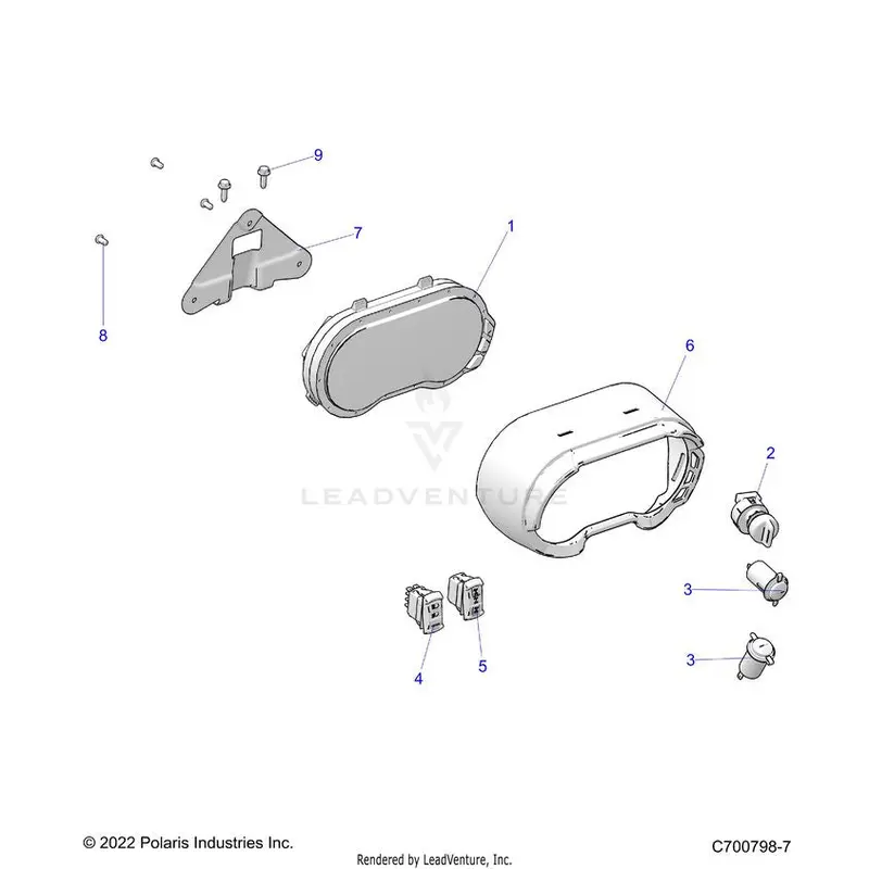 Electrical: Dash Instruments And Controls - 2022 Polaris General Xp 4 Sport 1000 Hunter 1