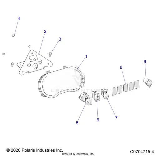 Electrical: Dash Instruments And Controls - 2022 Polaris Rzr 900 Trail Ultimate 1