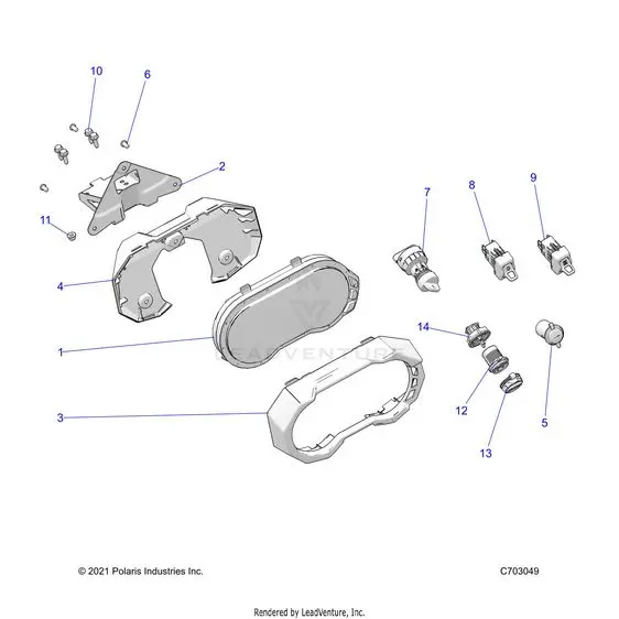 Electrical: Dash Instruments And Controls - 2022 Polaris Rzr Pro Xp 4 Sport Evap 1