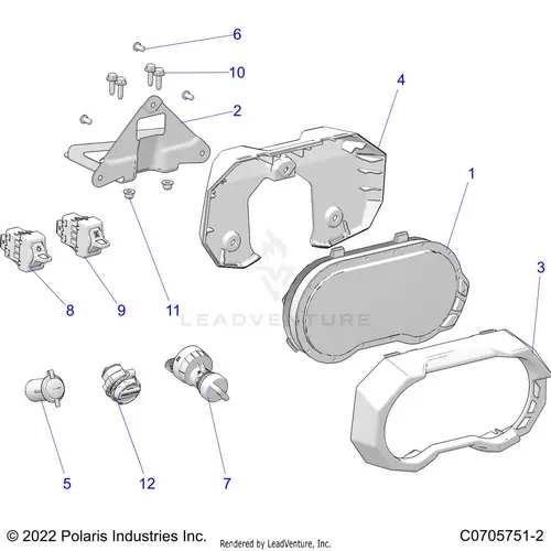 Electrical: Dash Instruments And Controls - 2022 Polaris Rzr Pro Xp Sport 1