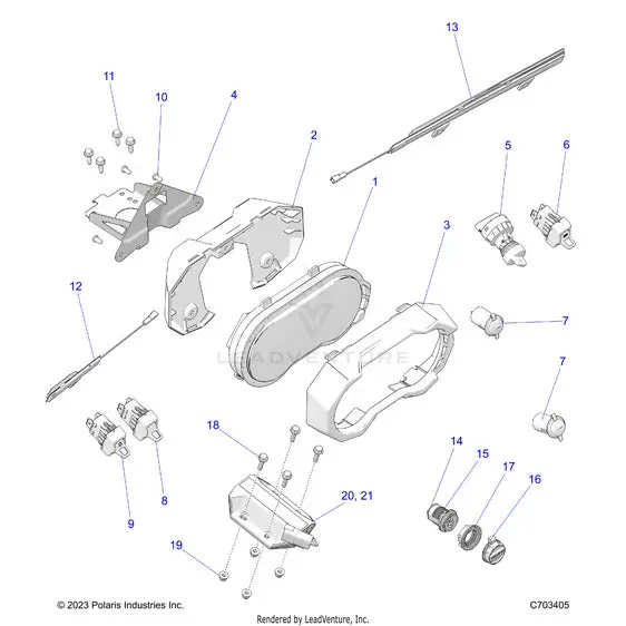 Electrical: Dash Instruments And Controls - 2023 Polaris Rzr Pro R 4 Sport 1