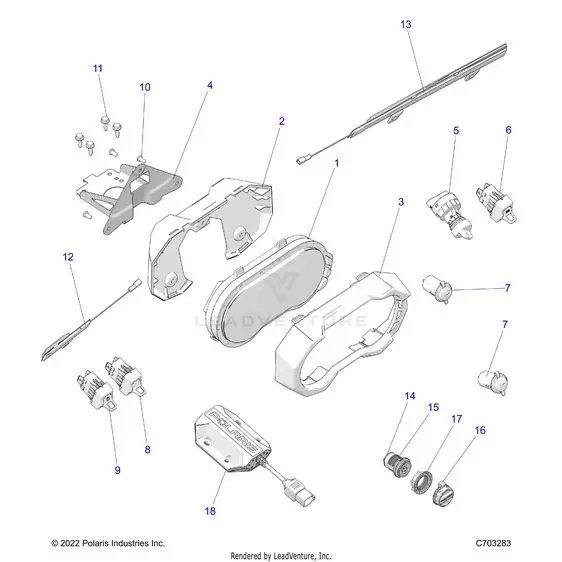 Electrical: Dash Instruments And Controls - 2023 Polaris Rzr Pro R Ultimate Troy Lee Designs 1