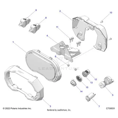 Electrical: Dash Instruments And Controls - 2023 Polaris Rzr Turbo R Premium Ride Command 1