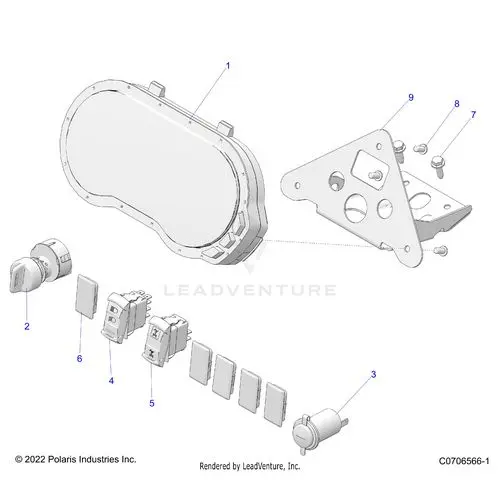Electrical: Dash Instruments And Controls - 2023 Polaris Rzr Xp 1000 Premium 1
