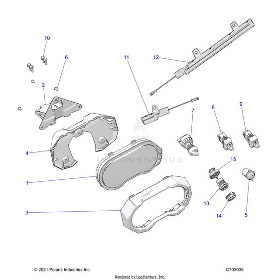 Electrical: Dash Instruments And Controls - 2024 Polaris Rzr Pro Xp 4 Ultimate 1