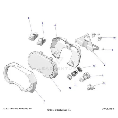 Electrical: Dash Instruments And Controls - 2024 Polaris Rzr Pro Xp Premium 1