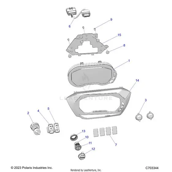 Electrical: Dash Instruments And Controls - 2024 Polaris Rzr Xp 4 1000 Premium 1