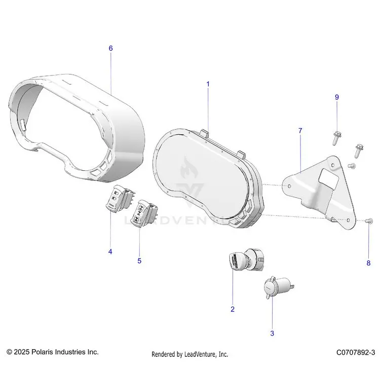 Electrical: Dash Instruments And Controls - 2025 Polaris General 1000 Sport 1