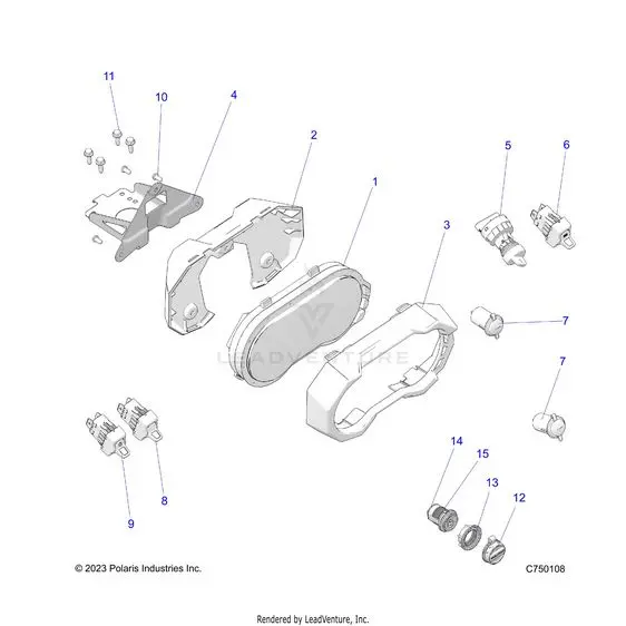 Electrical: Dash Instruments And Controls - 2025 Polaris Rzr Pro R 4 Sport 1