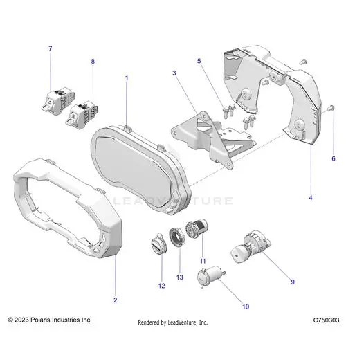 Electrical: Dash Instruments And Controls - 2025 Polaris Rzr Pro S 4 Ultimate 1