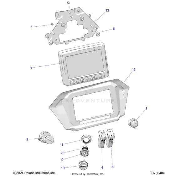 Electrical: Dash Instruments And Controls - 2025 Polaris Rzr Xp 4 1000 Premium 1