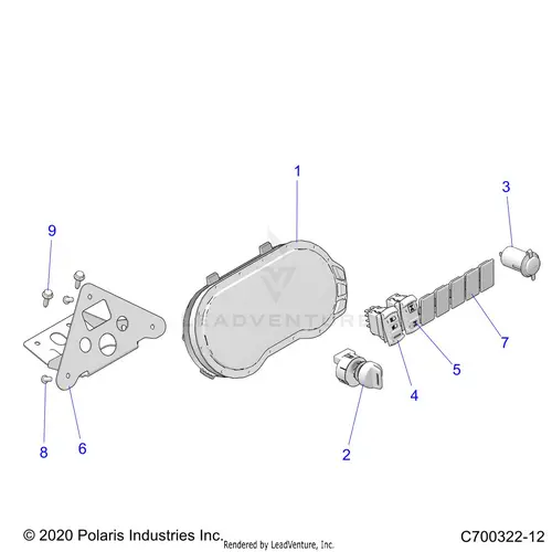 Electrical: Dash Instruments And Controls - 2026 Polaris Rzr 900 Trail Ultimate 1