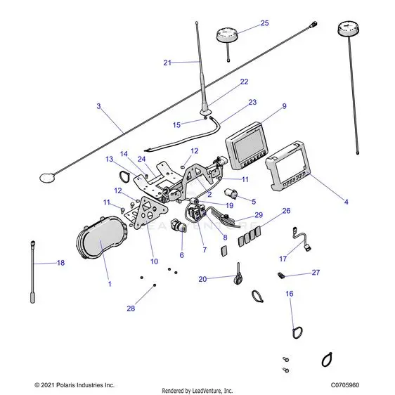 Electrical: Dash Instruments And Controls Ride Command - 2022 Polaris Rzr Xp 4 1000 Premium 1