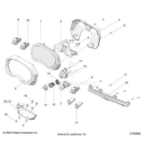 Electrical: Dash Instruments Controls & Lighting - 2025 Polaris Rzr Pro R 4 Factory Armored Le Ultimate 1