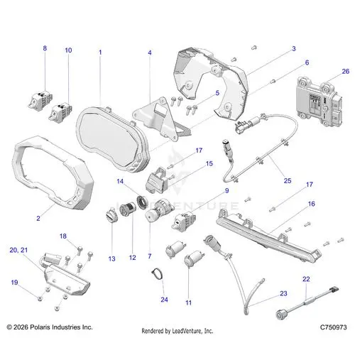Electrical: Dash Instruments Controls & Lighting - 2026 Polaris Rzr Pro R 4 Le 1