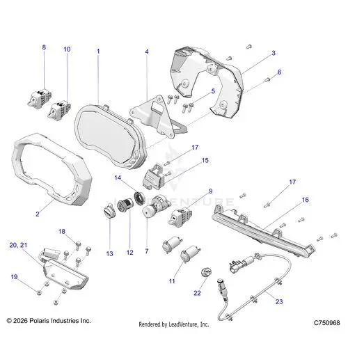 Electrical: Dash Instruments Controls & Lighting - 2026 Polaris Rzr Pro R Le 1