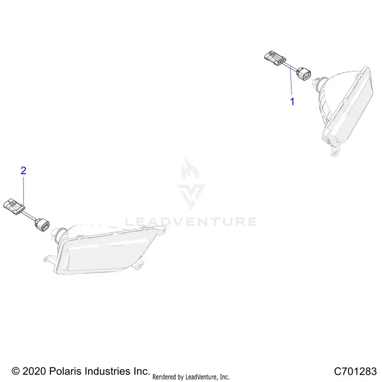 Electrical: Headlight Harness - 2021 Polaris General 1000 Premium Eps 1