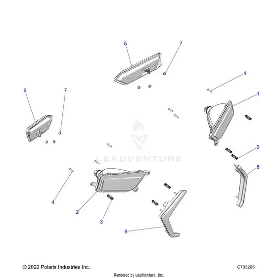 Electrical: Headlights And Taillights - 2025 Polaris Rzr 900 Trail Ultimate 1