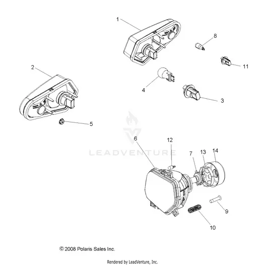 Electrical: Headlights Taillights And Bulbs - 2021 Polaris Rzr Trail 1
